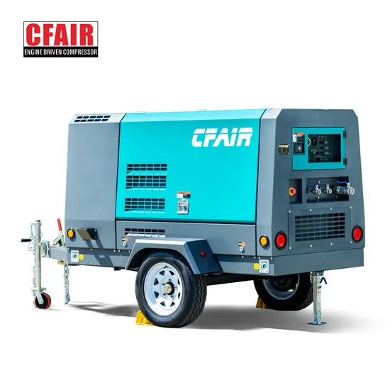 Cfair Portable 265 Cfm 7bar Diesel Portable Compressor for Sand Blasting